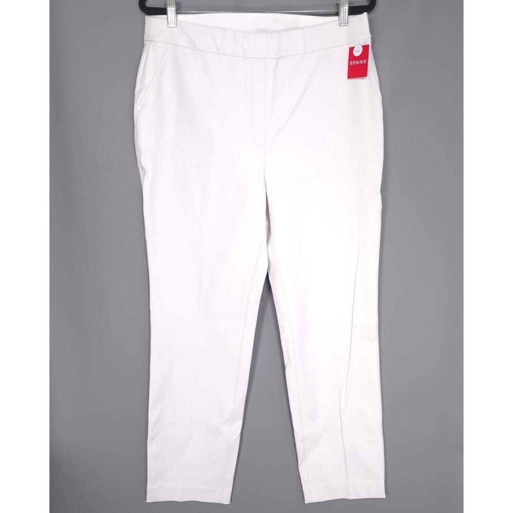 Spanx NEW Size XL Tall Silver Linings On-the-Go Slim Straight Pant 20372T White - Picture 3 of 15